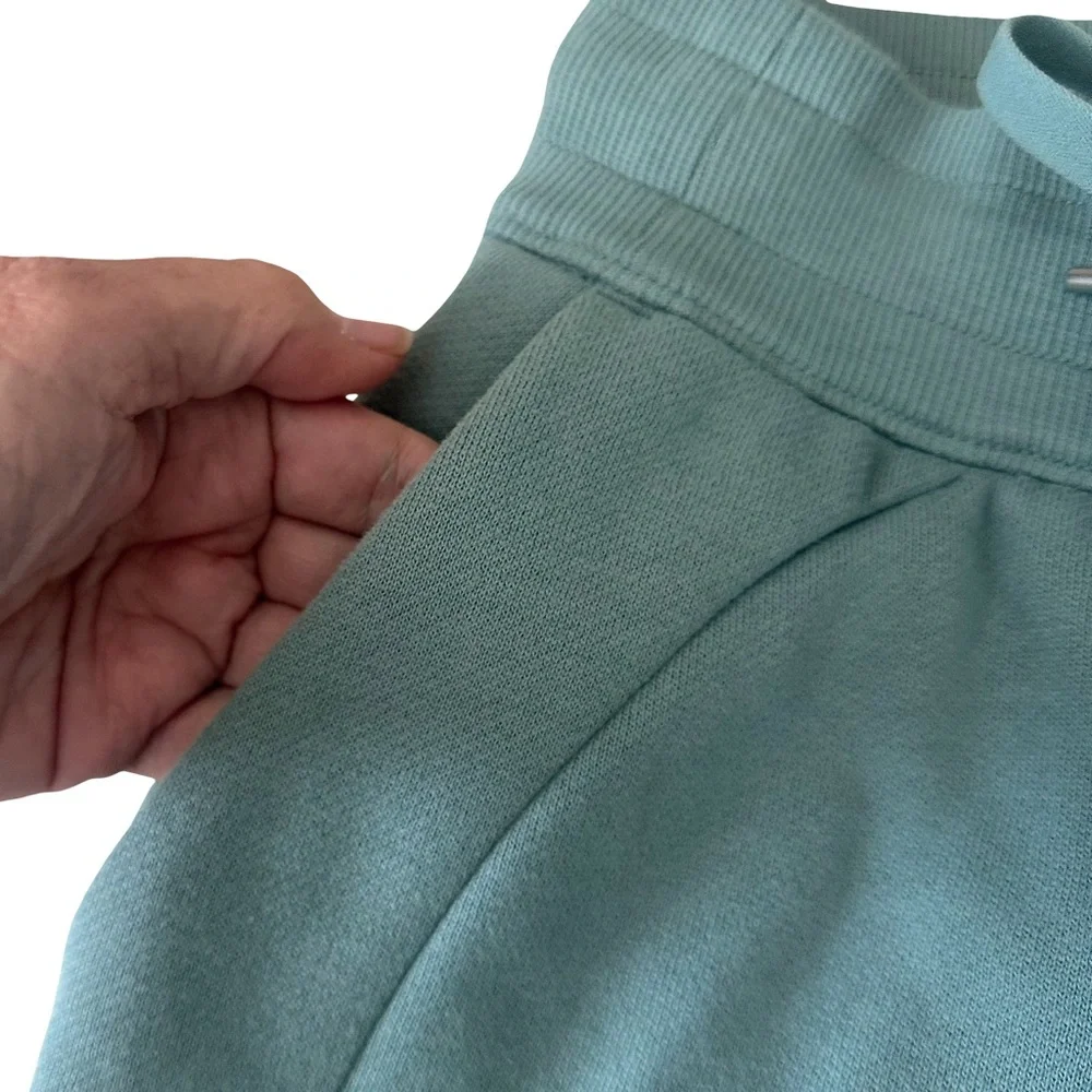Lululemon Athletica Scuba High Rise Sage Green Athletic Drawstring Waist Shorts